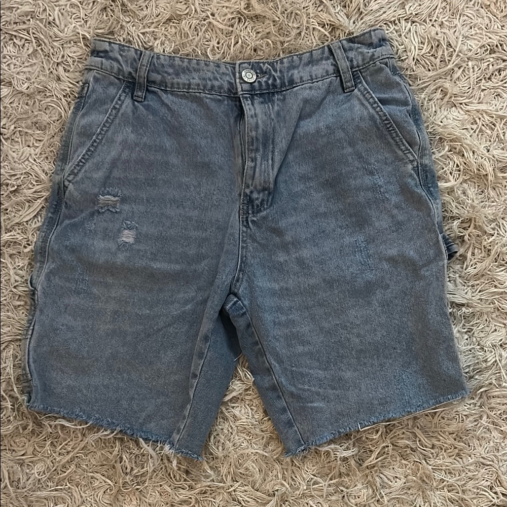 Gray Denim Shorts